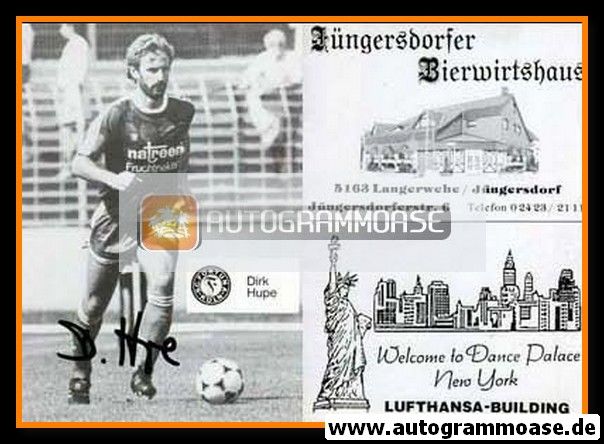 Autogramm Fussball | Fortuna Köln | 1987 | Dirk HUPE