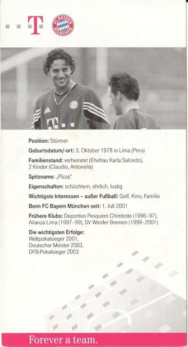Autogramm Fussball | FC Bayern München | 2013 | Claudio PIZARRO