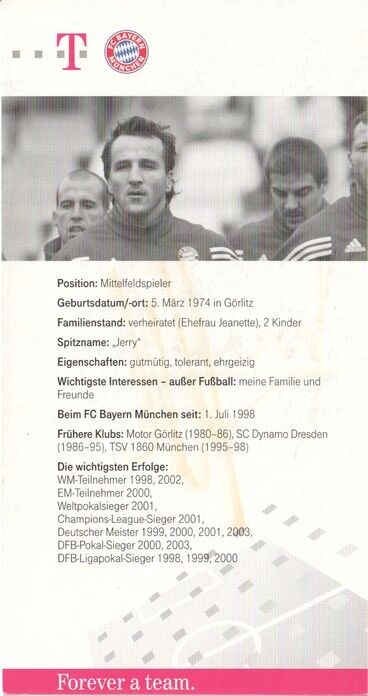 Autogramm Fussball | FC Bayern München | 2003 | Jens JEREMIES