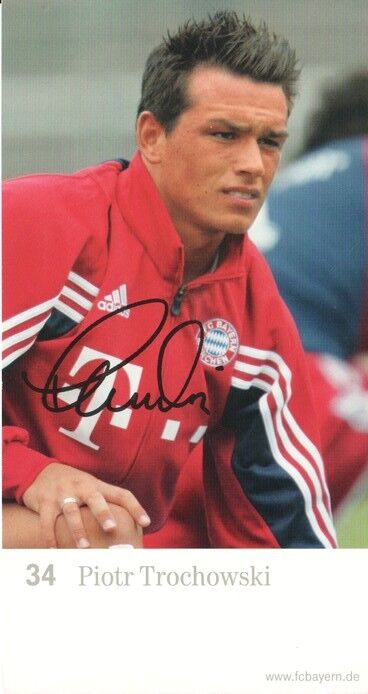 Autogramm Fussball | FC Bayern München | 2003 Druck | Piotr TROCHOWSKI