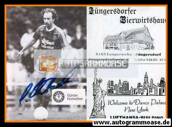 Autogramm Fussball | Fortuna Köln | 1987 | Günter HUTWELKER