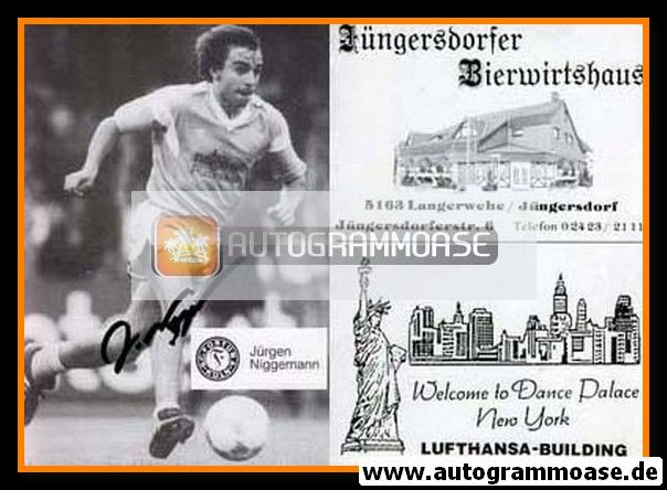 Autogramm Fussball | Fortuna Köln | 1987 | Jürgen NIGGEMANN