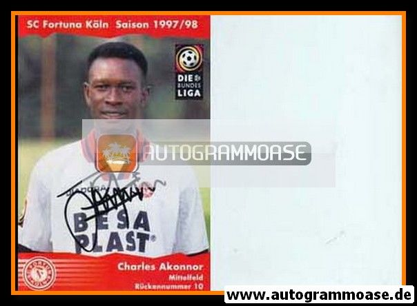 Autogramm Fussball | Fortuna Köln | 1997 | Charles AKONNOR