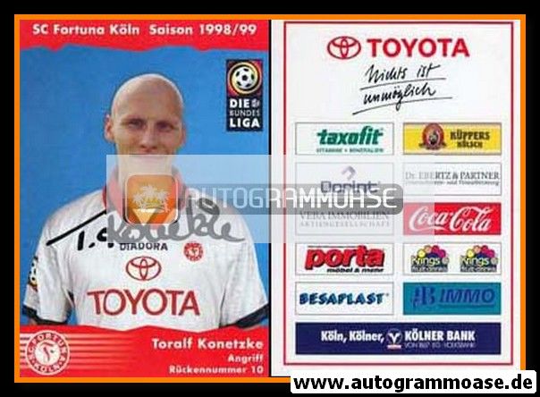 Autogramm Fussball | Fortuna Köln | 1998 | Toralf KONETZKE
