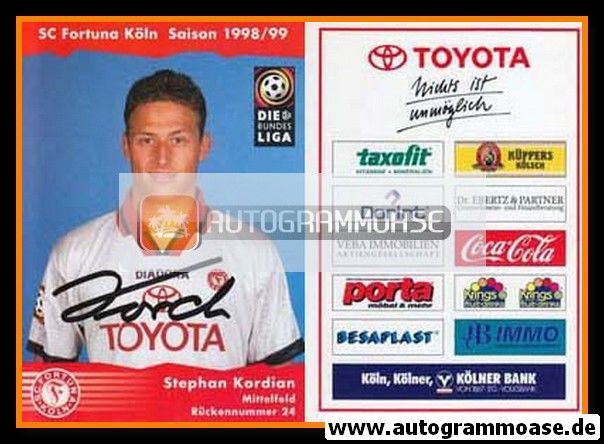 Autogramm Fussball | Fortuna Köln | 1998 | Stephan KORDIAN