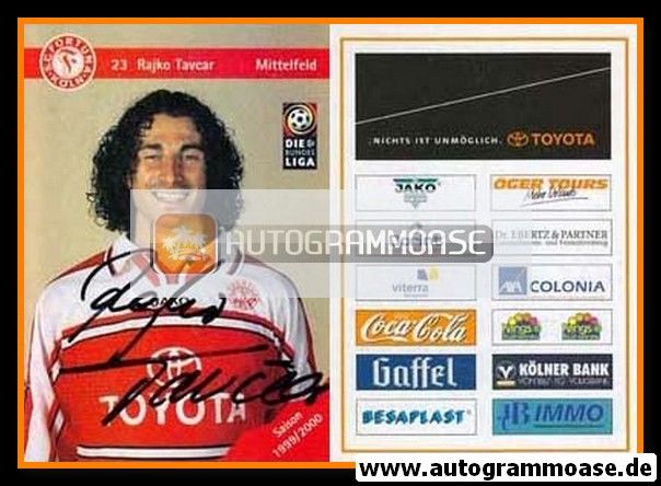Autogramm Fussball | Fortuna Köln | 1999 | Rajko TAVCAR