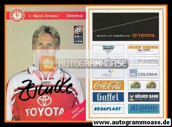 Autogramm Fussball | Fortuna Köln | 1999 | Marco ZERNICKE
