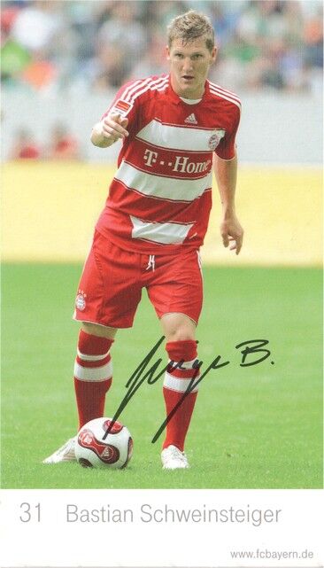 Autogramm Fussball | FC Bayern München | 2007 Druck | Bastian SCHWEINSTEIGER