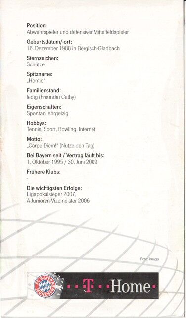Autogramm Fussball | FC Bayern München | 2007 Druck | Mats HUMMELS