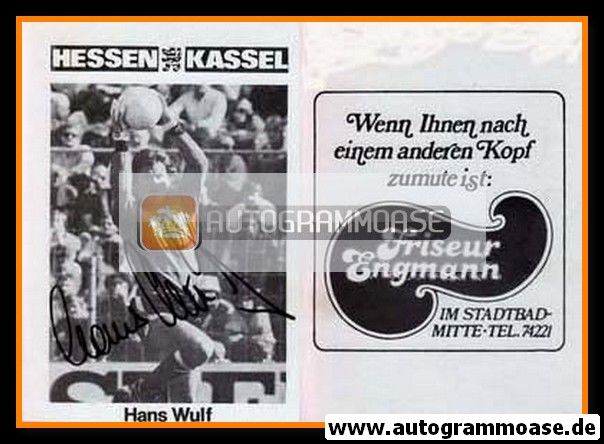 Autogramm Fussball | KSV Hessen Kassel | 1980er | Hans WULF (Spielszene)