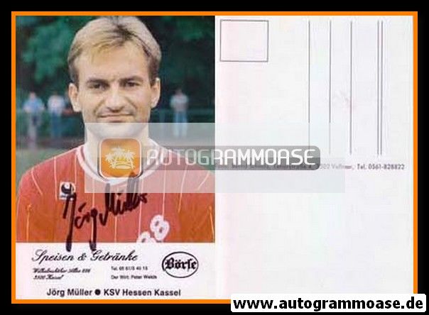 Autogramm Fussball | KSV Hessen Kassel | 1989 | Jörg MÜLLER