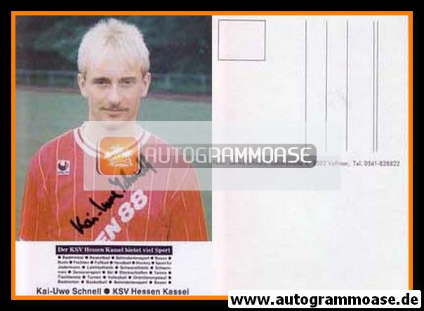Autogramm Fussball | KSV Hessen Kassel | 1989 | Kai-Uwe SCHNELL