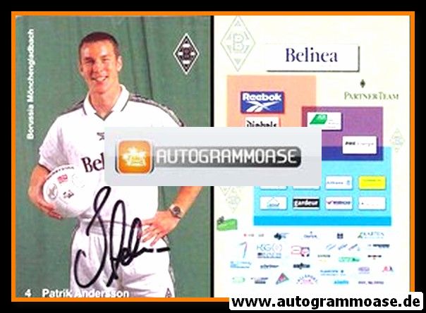 Autogramm Fussball | Borussia M&ouml;nchengladbach | 1998 | Patrik ANDERSSON