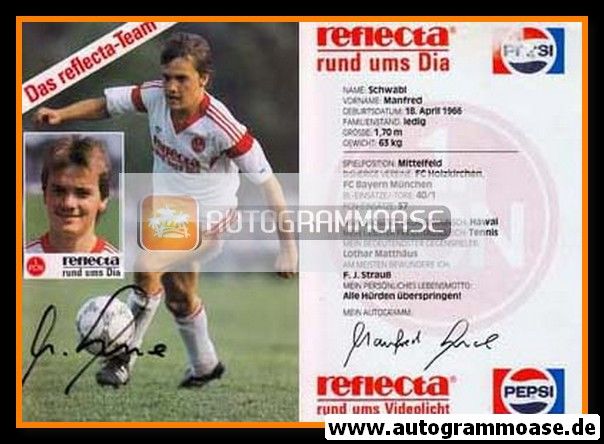 Autogramm Fussball | 1. FC Nürnberg | 1987 | Manfred SCHWABL