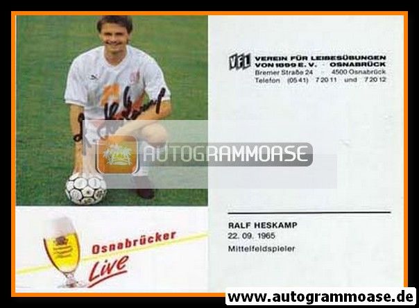 Autogramm Fussball | VfL Osnabrück | 1988 | Ralf HESKAMP