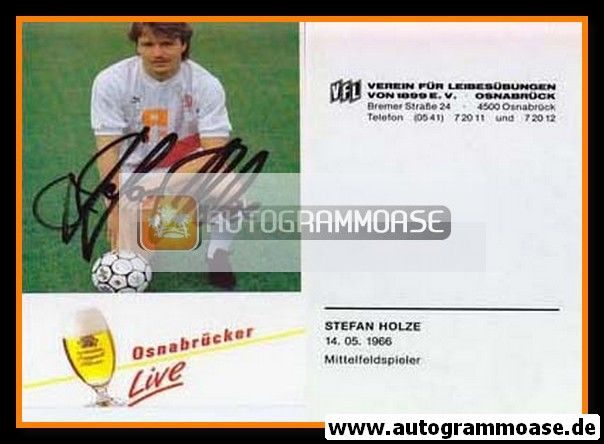 Autogramm Fussball | VfL Osnabrück | 1988 | Stefan HOLZE