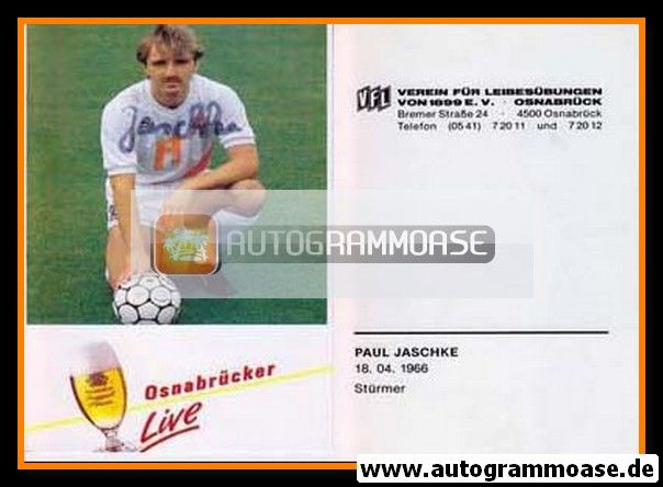 Autogramm Fussball | VfL Osnabrück | 1988 | Paul JASCHKE