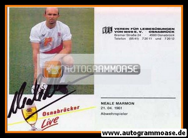 Autogramm Fussball | VfL Osnabrück | 1988 | Neale MARMON