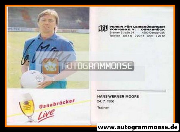 Autogramm Fussball | VfL Osnabrück | 1988 | Hans-Werner MOORS