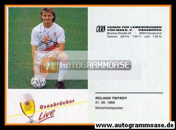 Autogramm Fussball | VfL Osnabrück | 1988 | Roland TWYRDY