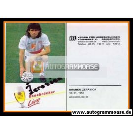 Autogramm Fussball | VfL Osnabrück | 1988 | Branko ZERAVICA