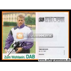 Autogramm Fussball | VfL Osnabrück | 1991 | Timo BECKER