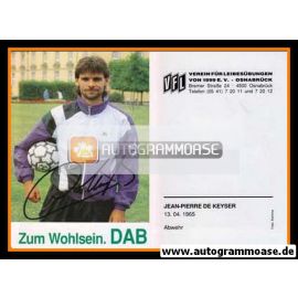 Autogramm Fussball | VfL Osnabrück | 1991 | Jean-Pierre DE KEYSER