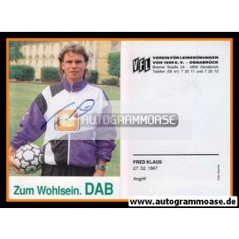 Autogramm Fussball | VfL Osnabrück | 1991 | Fred KLAUS