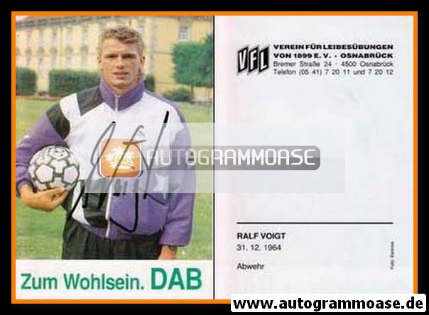 Autogramm Fussball | VfL Osnabrück | 1991 | Ralf VOIGT
