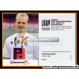 Autogramm Fussball | VfL Osnabrück | 1992 | Christian GREVE