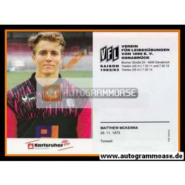 Autogramm Fussball | VfL Osnabrück | 1992 | Matthew McKENNA