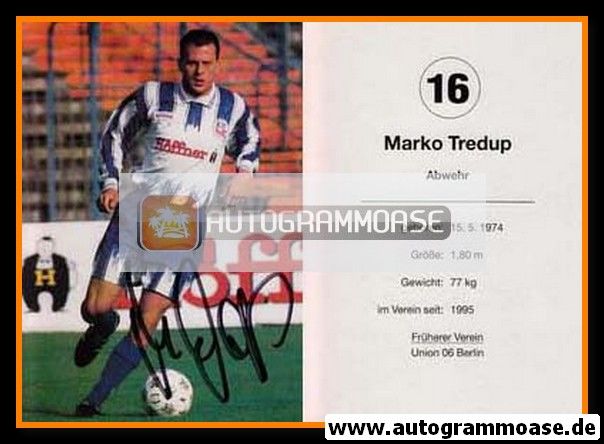 Autogramm Fussball | Hansa Rostock | 1994 | Marko TREDUP
