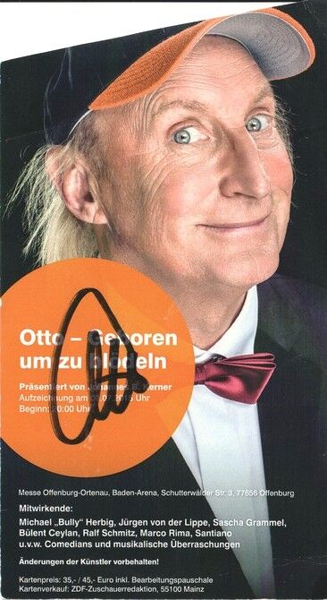 Autogramm Comedy | Otto WAALKES | 2015 (Portrait Color ZDF) XM