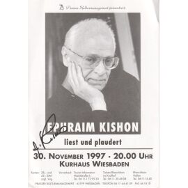 Autogramm Literatur | Ephraim KISHON | 1997 (Portrait SW XM)