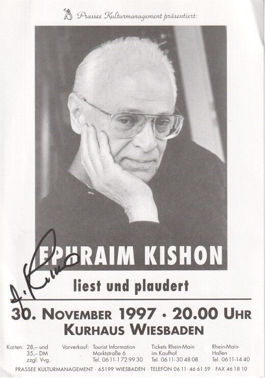 Autogramm Literatur | Ephraim KISHON | 1997 (Portrait SW XM)