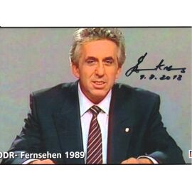 Autogramm Politik | DDR | Egon KRENZ | 1989 Foto (Portrait Color XM) Fernsehansprache