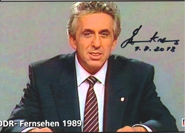 Autogramm Politik | DDR | Egon KRENZ | 1989 Foto (Portrait Color XM) Fernsehansprache