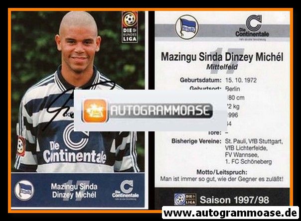 Autogramm Fussball | Hertha BSC Berlin | 1997 | Michel DINZEY