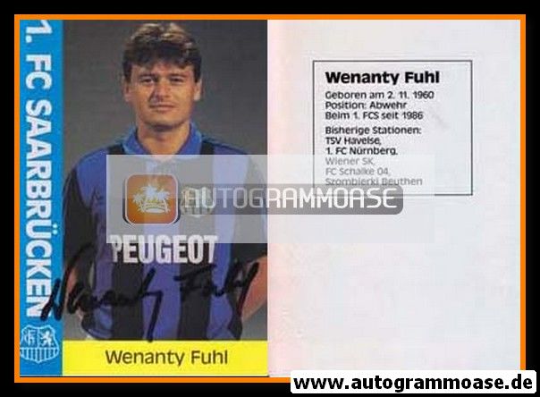 Autogramm Fussball | 1. FC Saarbrücken | 1991 | Wenanty FUHL