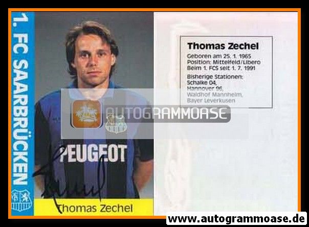 Autogramm Fussball | 1. FC Saarbrücken | 1991 | Thomas ZECHEL