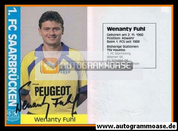 Autogramm Fussball | 1. FC Saarbrücken | 1989 Peugeot | Wenanty FUHL
