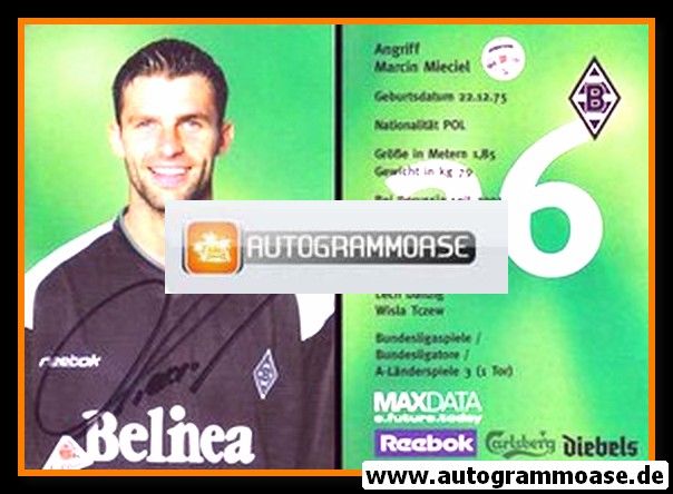 Autogramm Fussball | Borussia M&ouml;nchengladbach | 2001 | Marcin MIECIEL