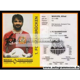 Alfred Wahlen Autogrammkarte 1 FC Saarbrücken 1989-90 Original A 184366