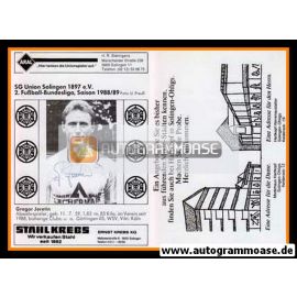 Autogramm Fussball | Union Solingen | 1988 | Gregor JERETIN