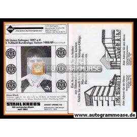 Autogramm Fussball | Union Solingen | 1988 | Klaus KLOCK