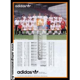Mannschaftskarte Fussball | KFC Uerdingen 05 | 1985 Adidas