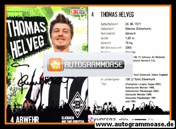 Autogramm Fussball | Borussia Mönchengladbach | 2006 | Thomas HELVEG