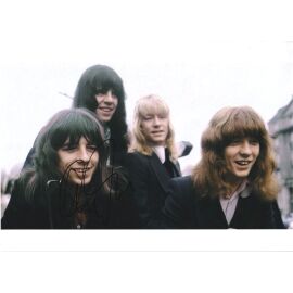 Autogramm Rock (UK) | THE SWEET | 1970er Foto (Gruppenbild Color XL) + AG Andy Scott