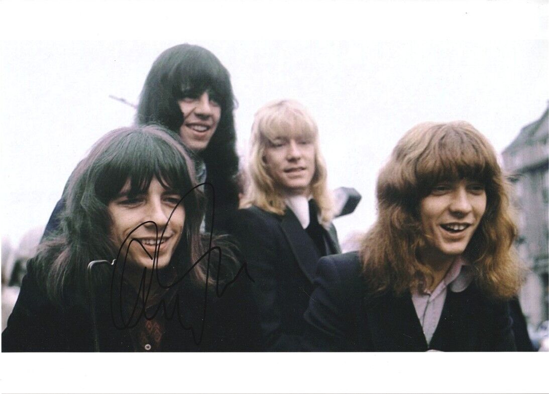 Autogramm Rock (UK) | THE SWEET | 1970er Foto (Gruppenbild Color XL) + AG Andy Scott