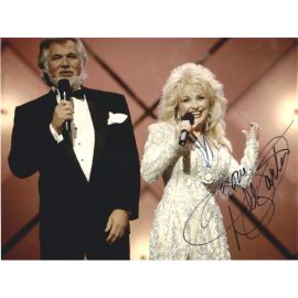 Autogramm Film / Rock (USA) | Dolly PARTON | 1987 Foto (Portrait Color XL) Kenny Rogers